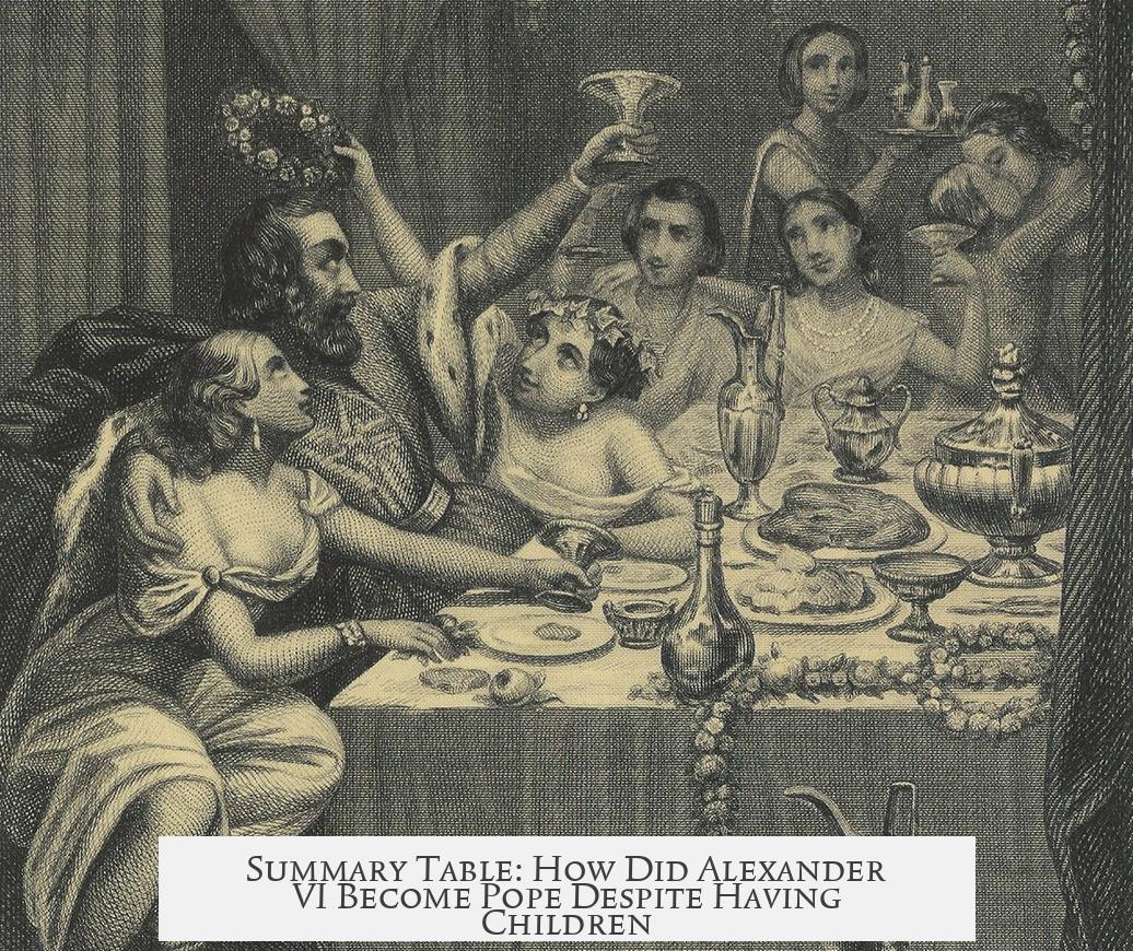 Summary Table: How Did Alexander VI Become Pope Despite Having Children?