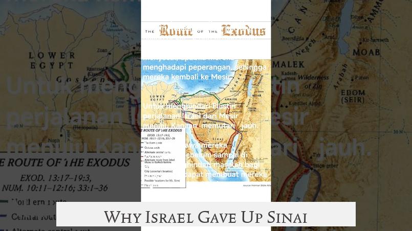 Why Israel Gave Up Sinai?