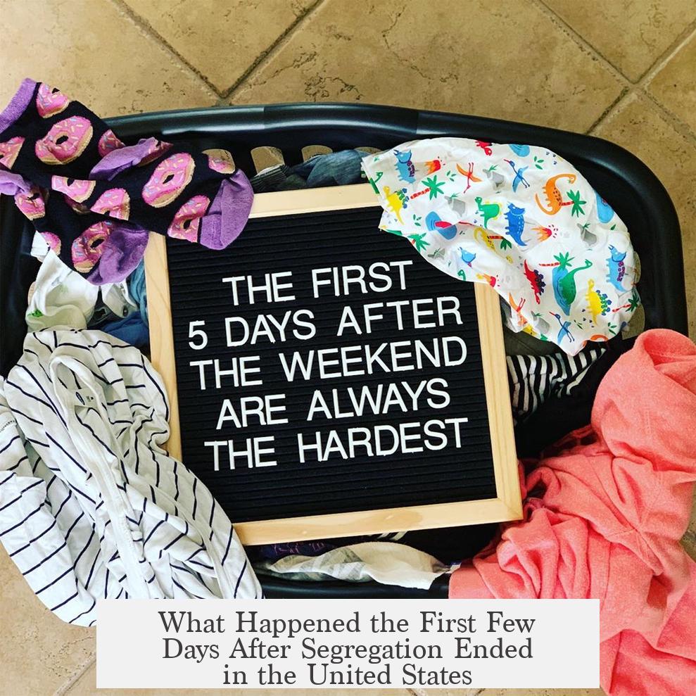 What Happened the First Few Days After Segregation Ended in the United States?