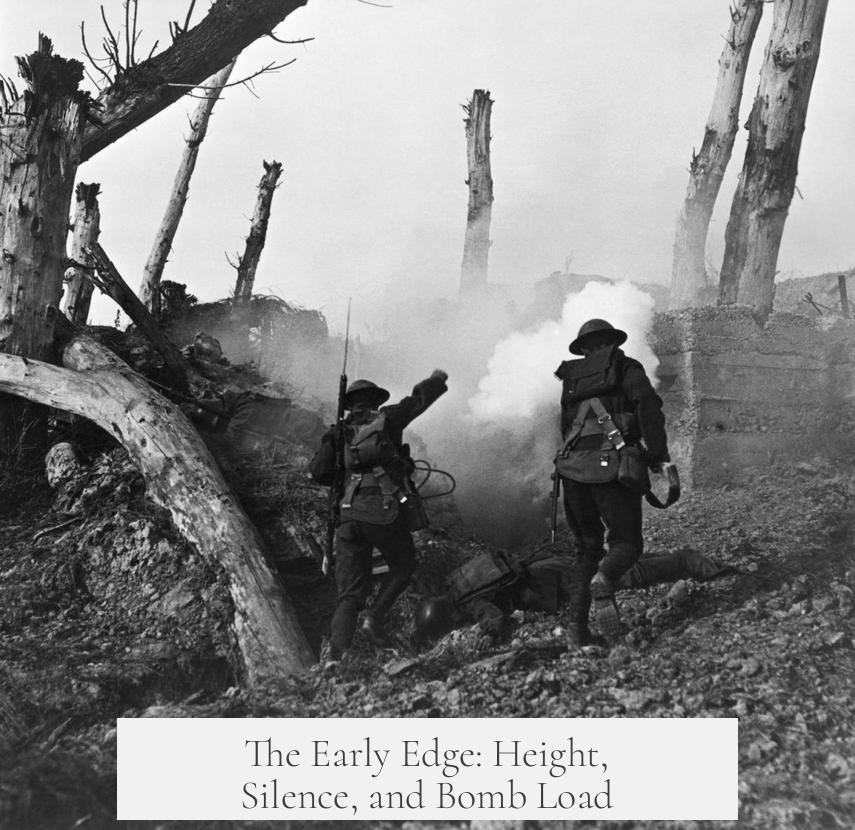 The Early Edge: Height, Silence, and Bomb Load
