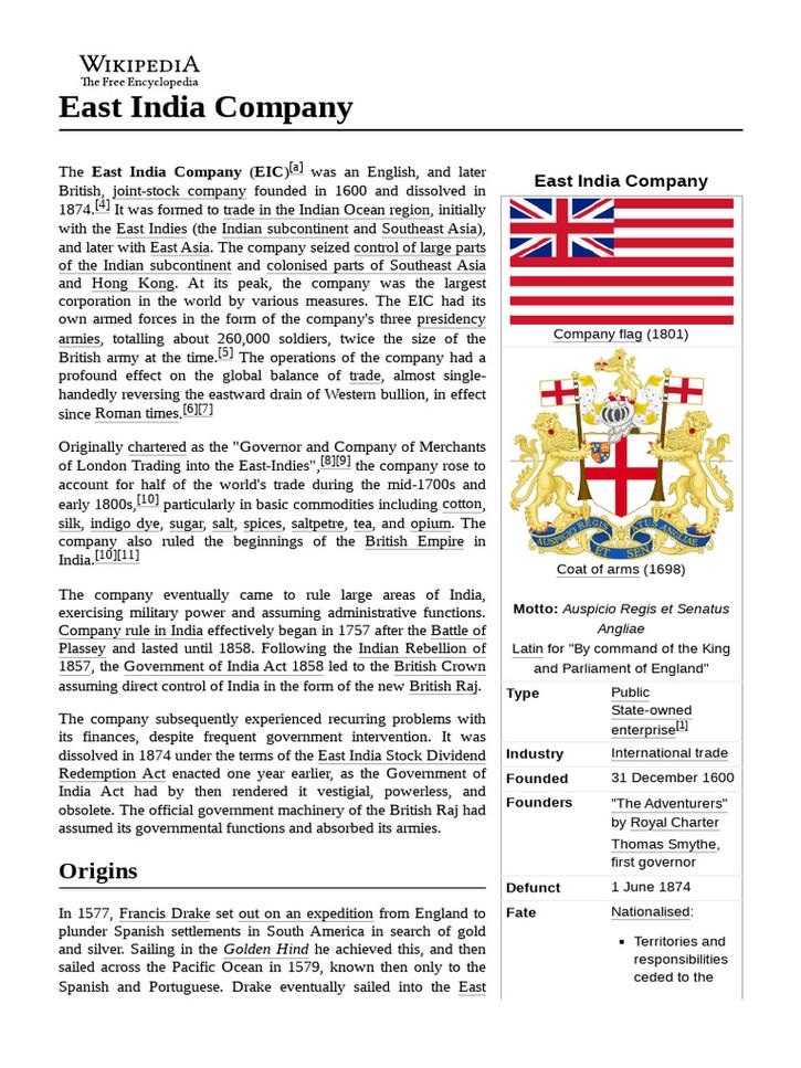 The East India Company (EIC) was extraordinarily wealthy and powerful, wielding influence well beyond a typical business, with extralegal privileges that let it operate like a mini-empire—yet it ultimately answered to the British government.Curious how a company could almost run a country? Let’s dive into its fascinating story, uncover what made it tick, and consider what modern entities come close to matching its blend of commerce and sovereignty.