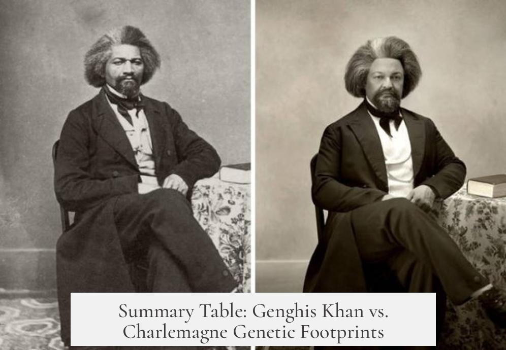 Summary Table: Genghis Khan vs. Charlemagne Genetic Footprints