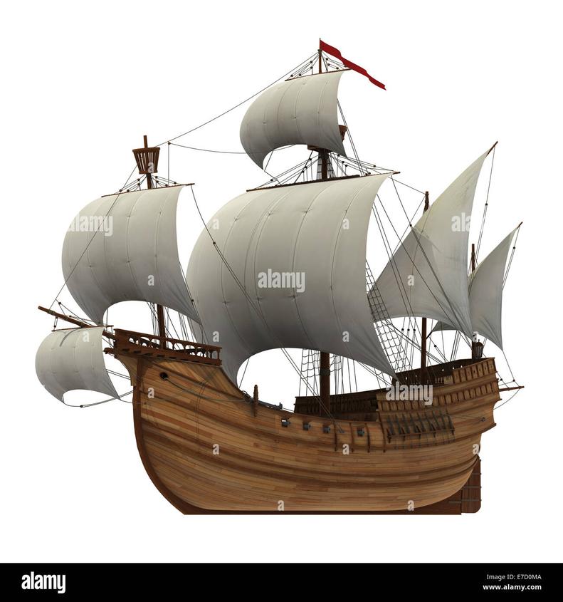 A key innovation was the caravel’s use of multiple masts fitted with lateen (triangular) sails. Unlike the Round Ship, which had one angled foremast and a smaller aft mast, caravels placed a large main mast centrally and a smaller mizzen mast at the stern. This sail layout allowed sailors to tack effectively, a vital skill for navigating coastal waters and returning against wind currents.