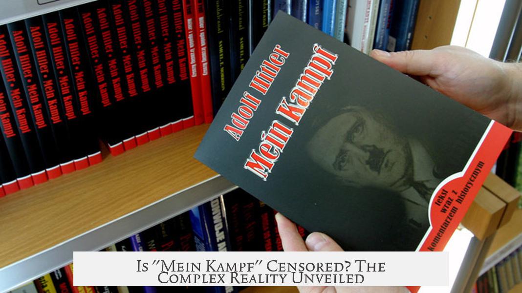 Is "Mein Kampf" Censored? The Complex Reality Unveiled