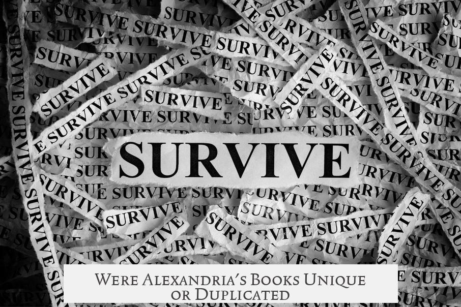 Were Alexandria's Books Unique or Duplicated?