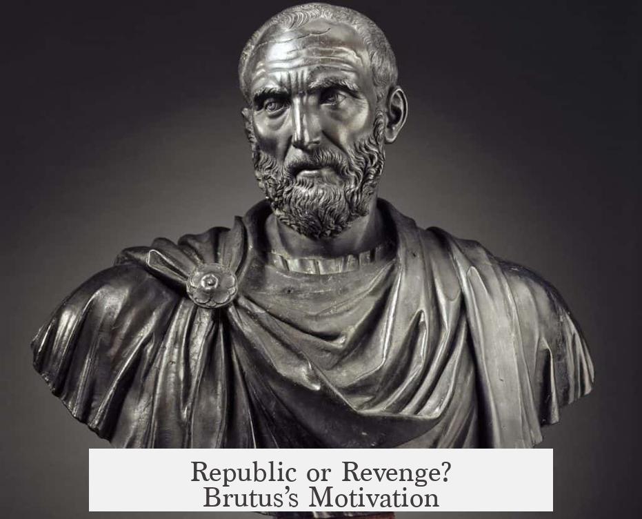 Republic or Revenge? Brutus’s Motivation