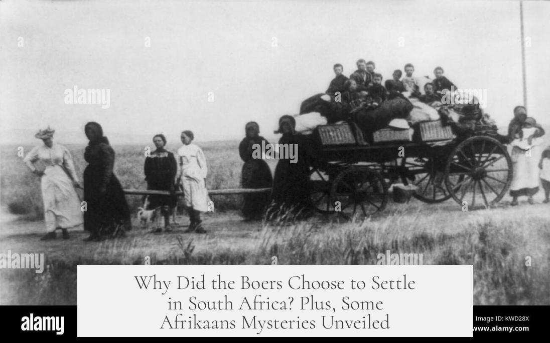 Why Did the Boers Choose to Settle in South Africa? Plus, Some Afrikaans Mysteries Unveiled