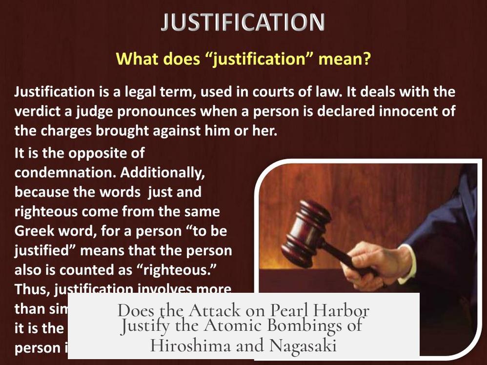 Does the Attack on Pearl Harbor Justify the Atomic Bombings of Hiroshima and Nagasaki?