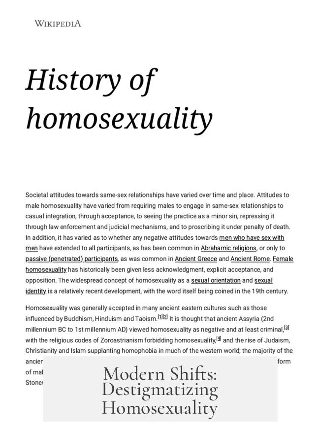 Modern Shifts: Destigmatizing Homosexuality