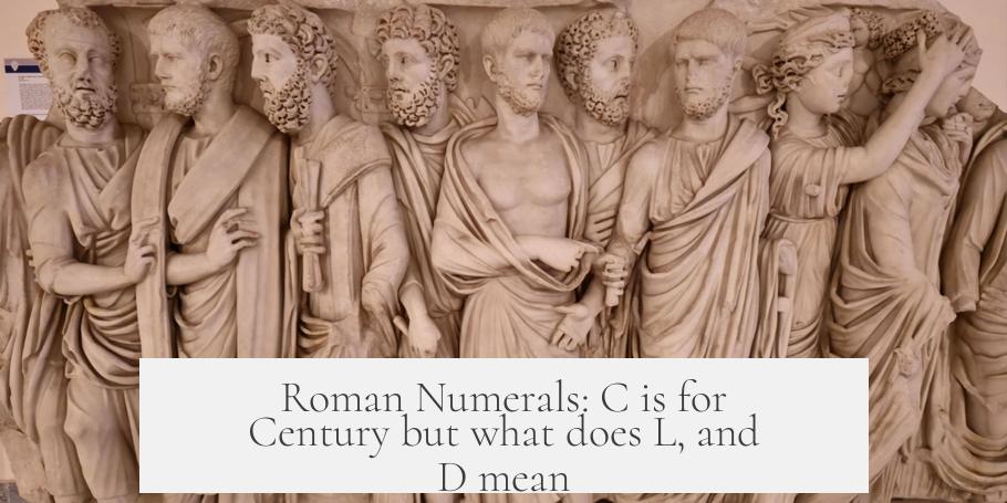 Roman Numerals: C is for Century but what does L, and D mean?