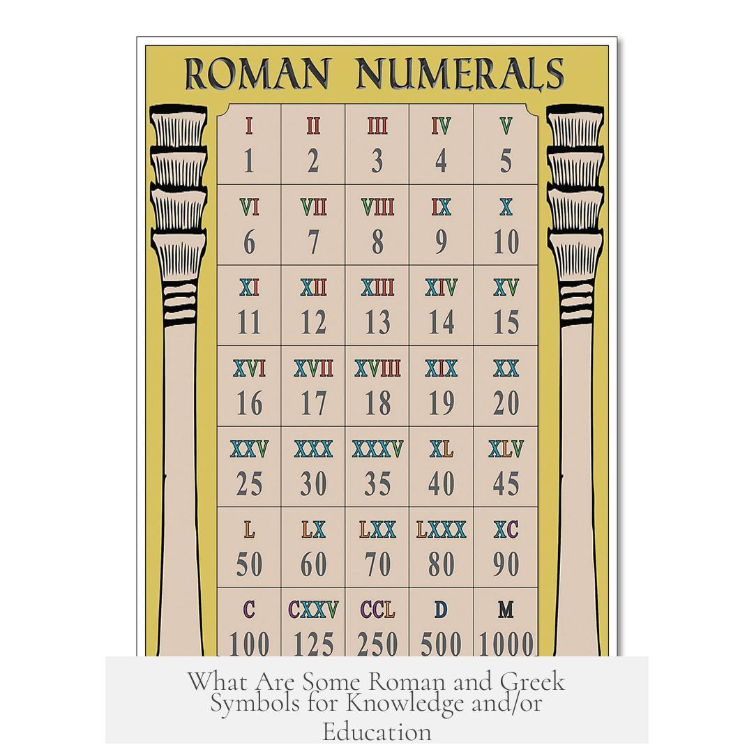 What Are Some Roman and Greek Symbols for Knowledge and/or Education?