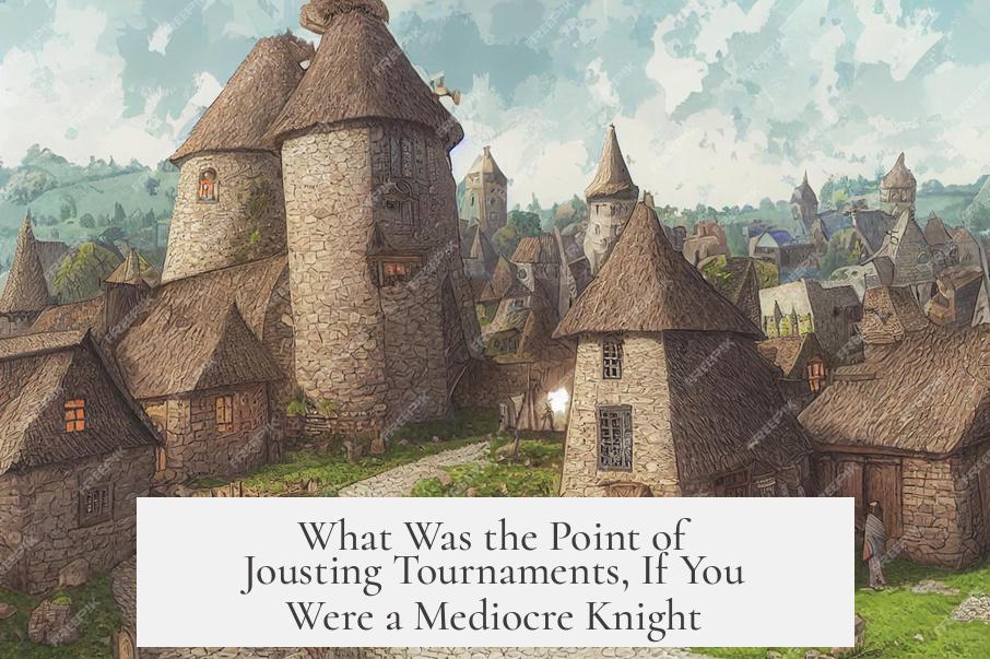 What Was the Point of Jousting Tournaments, If You Were a Mediocre Knight?