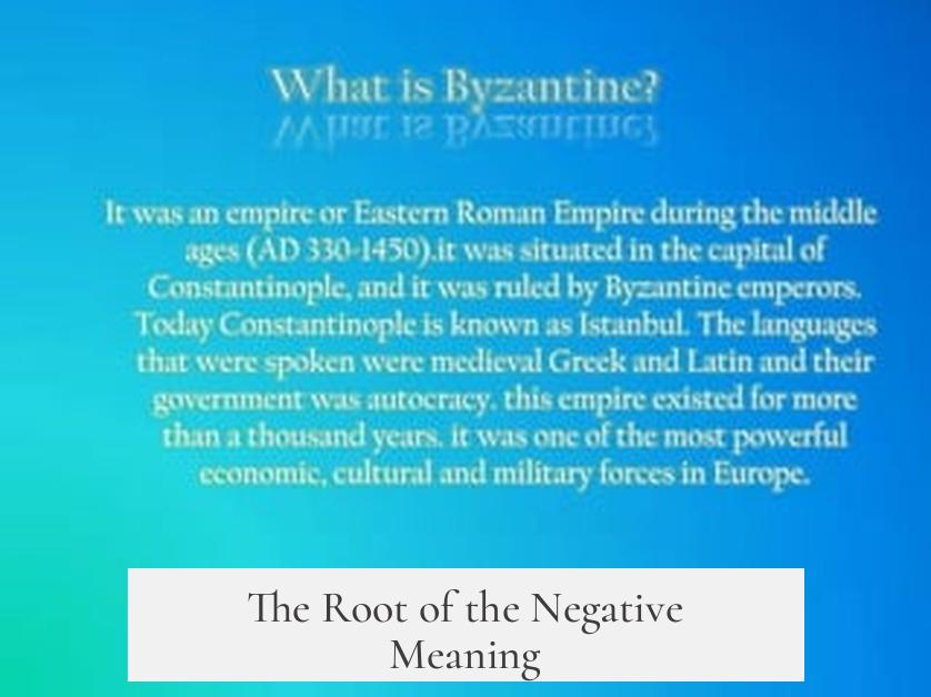 The Root of the Negative Meaning