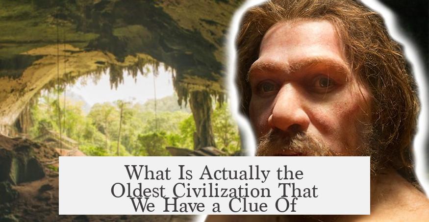 What Is Actually the Oldest Civilization That We Have a Clue Of?