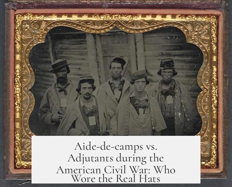 Aide-de-camps vs. Adjutants during the American Civil War: Who Wore the Real Hats?