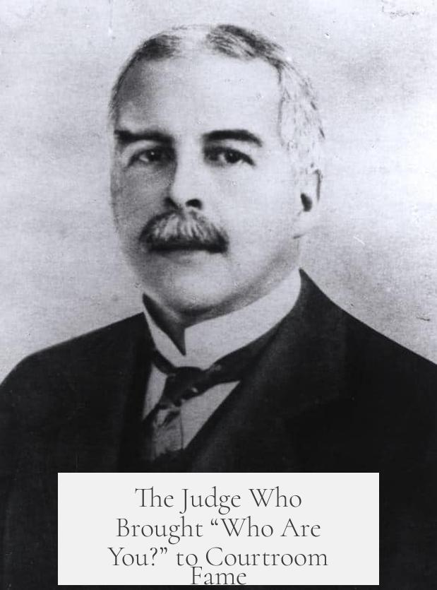 The Judge Who Brought “Who Are You?” to Courtroom Fame