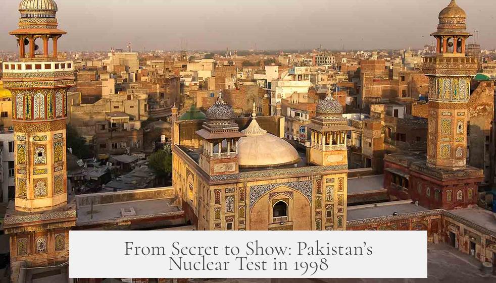 From Secret to Show: Pakistan’s Nuclear Test in 1998