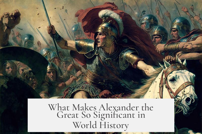 What Makes Alexander the Great So Significant in World History?