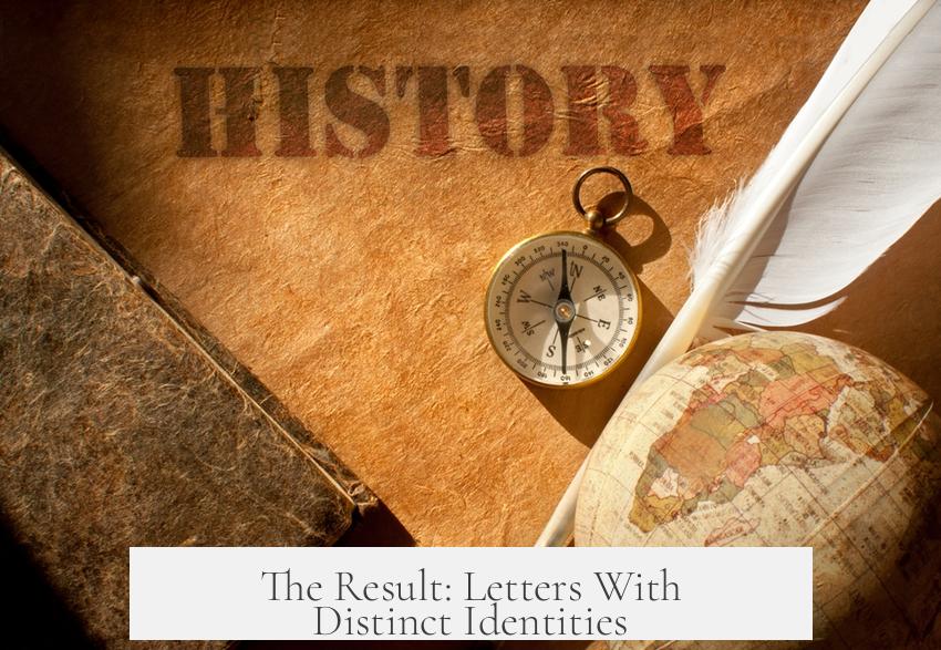 The Result: Letters With Distinct Identities