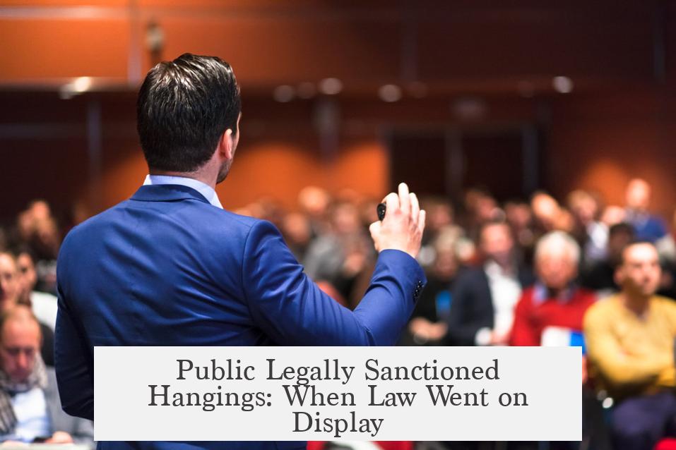 Public Legally Sanctioned Hangings: When Law Went on Display