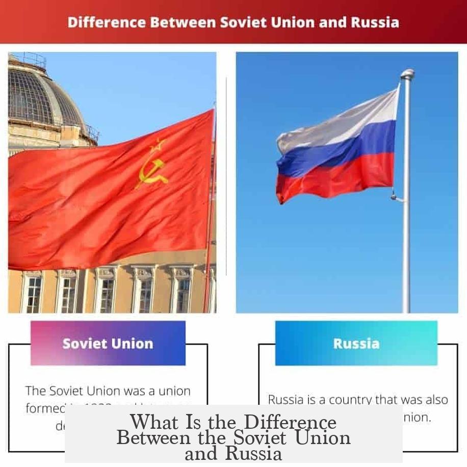 What Is the Difference Between the Soviet Union and Russia?