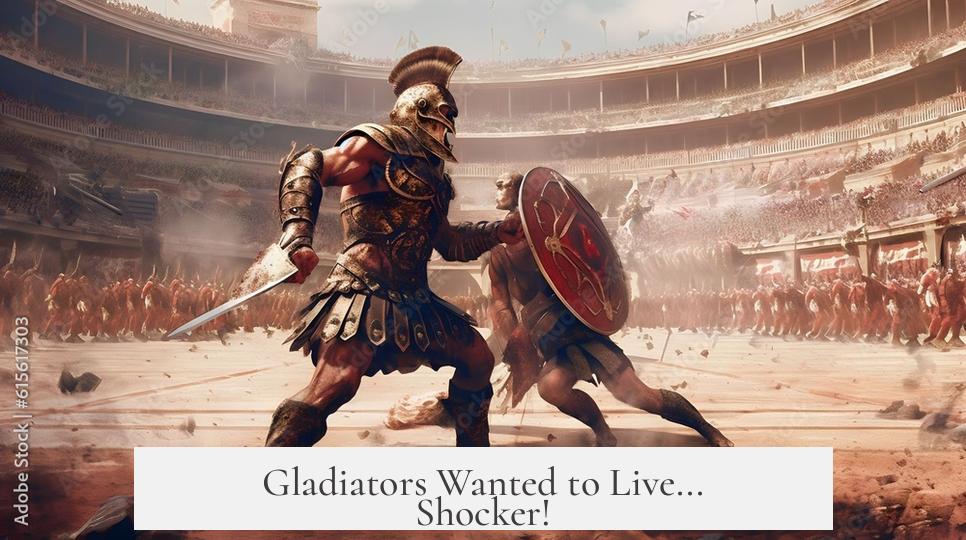Gladiators Wanted to Live... Shocker!