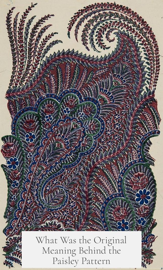 What Was the Original Meaning Behind the Paisley Pattern?