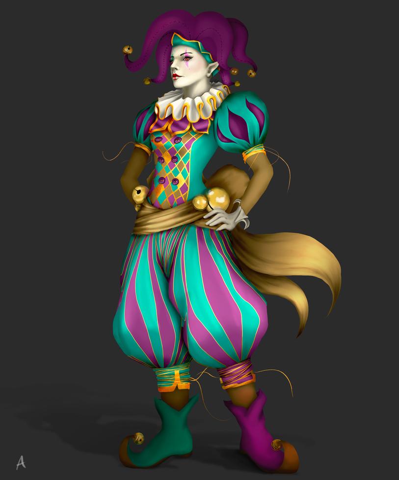 A Harlequin originally denotes a figure rooted in medieval folklore and evolved into a theatrical character symbolizing a devil or demon, later embodying a playful yet sharp agent provocateur in performance arts.