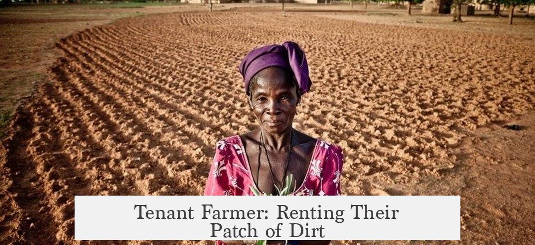 Tenant Farmer: Renting Their Patch of Dirt
