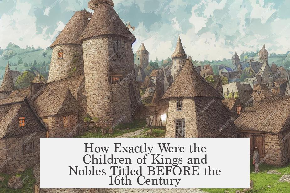 How Exactly Were the Children of Kings and Nobles Titled BEFORE the 16th Century?