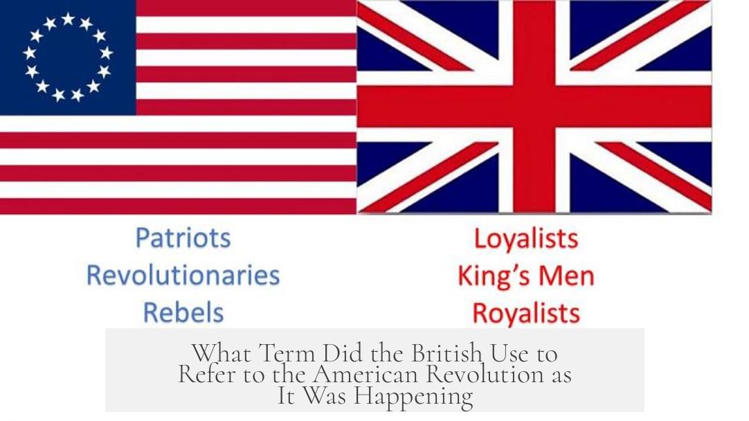 What Term Did the British Use to Refer to the American Revolution as It Was Happening?