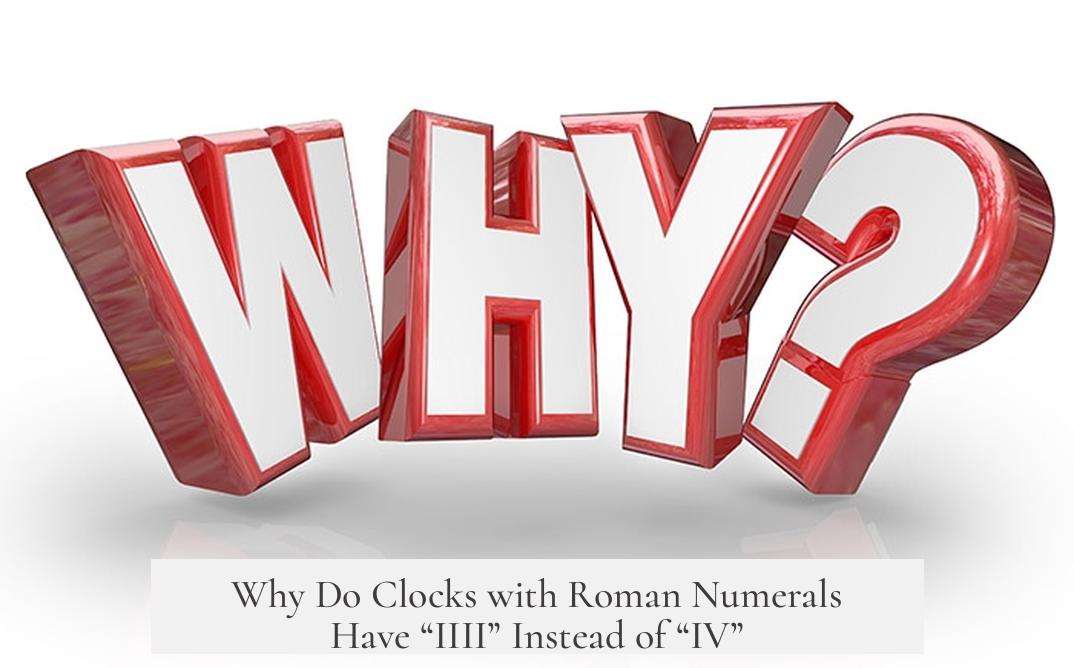Why Do Clocks with Roman Numerals Have “IIII” Instead of “IV”?