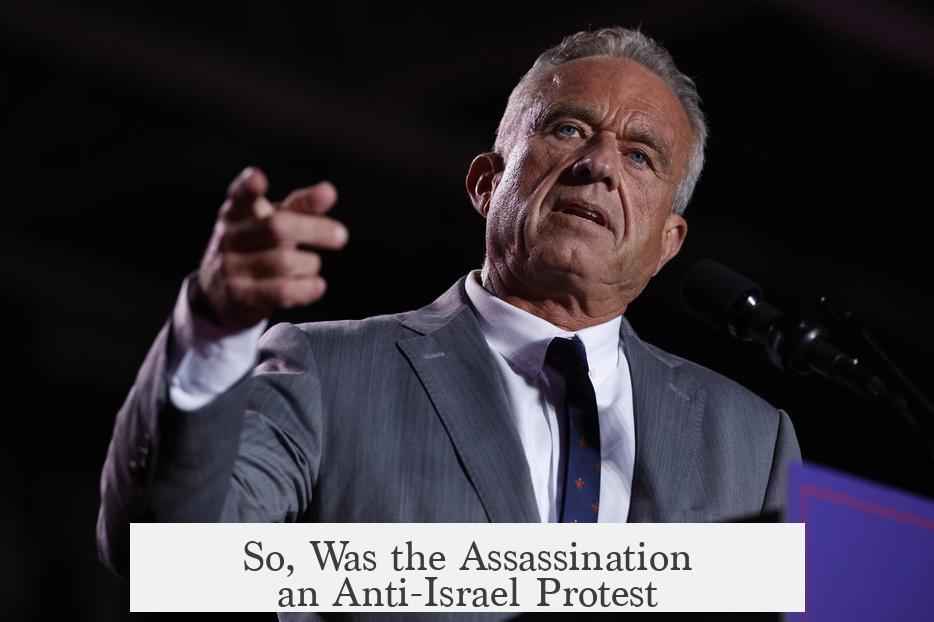 So, Was the Assassination an Anti-Israel Protest?