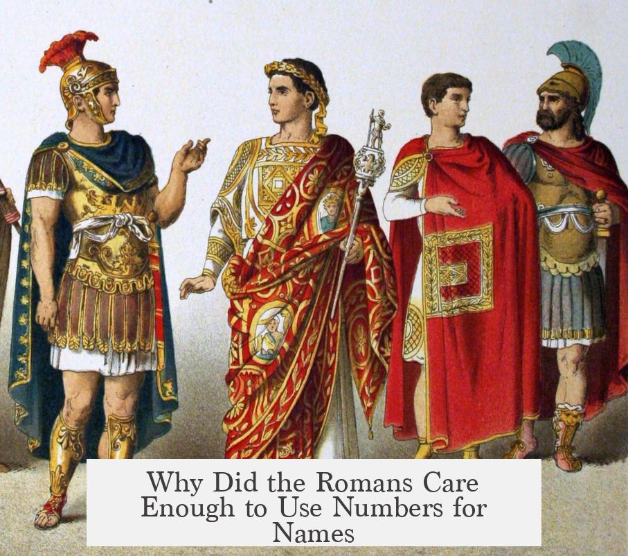 Why Did the Romans Care Enough to Use Numbers for Names?
