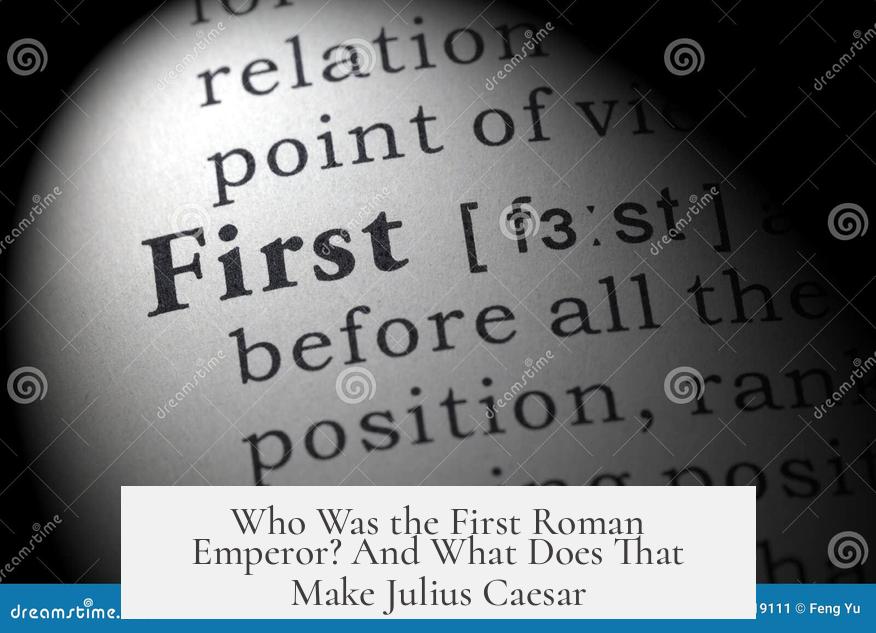 Who Was the First Roman Emperor? And What Does That Make Julius Caesar?