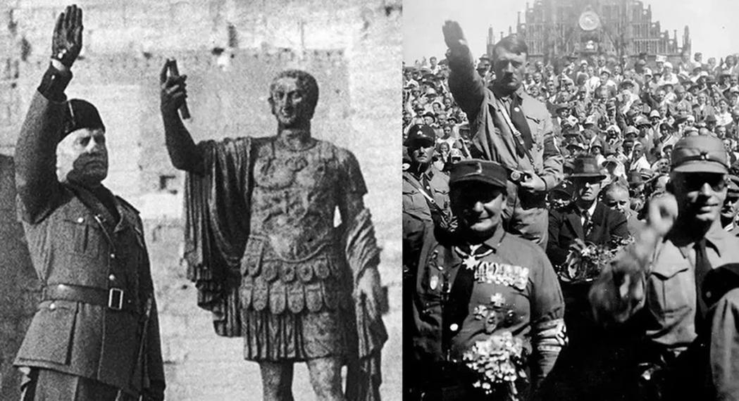 The so-called Roman salute lacks direct historical sources from Ancient Rome and instead emerges from neoclassical art and later political symbolism.No surviving Roman texts or artworks accurately depict the straight-arm, palm-down salute linked to Rome. Instead, gestures like raised hands with fingers splayed appear on monuments such as Trajan’s Column, while other statues, often cited as examples, do not support the existence of this salute in Roman practice.