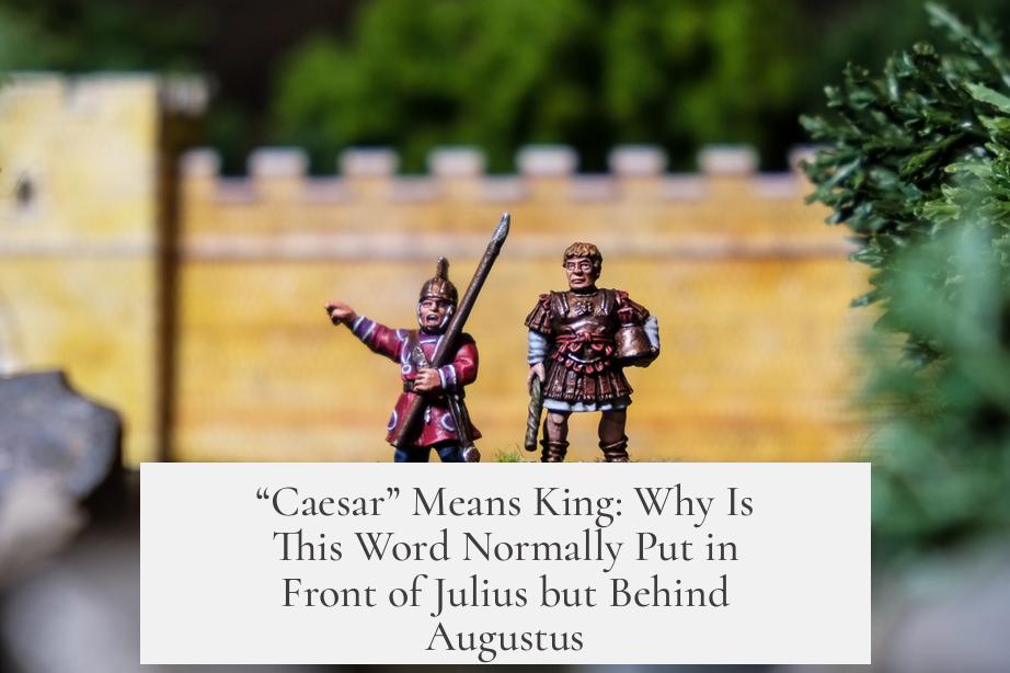 “Caesar” Means King: Why Is This Word Normally Put in Front of Julius but Behind Augustus?