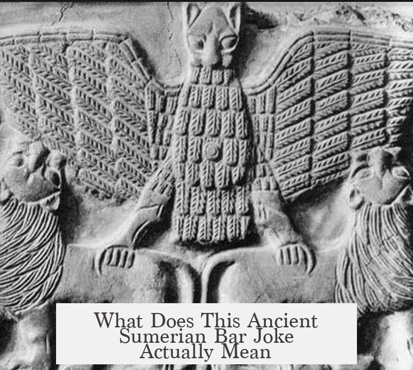 What Does This Ancient Sumerian Bar Joke Actually Mean?