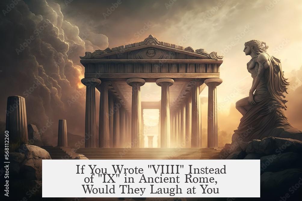 If You Wrote "VIIII" Instead of "IX" in Ancient Rome, Would They Laugh at You?