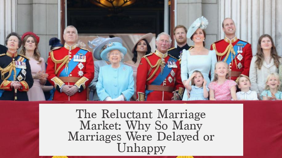 The Reluctant Marriage Market: Why So Many Marriages Were Delayed or Unhappy
