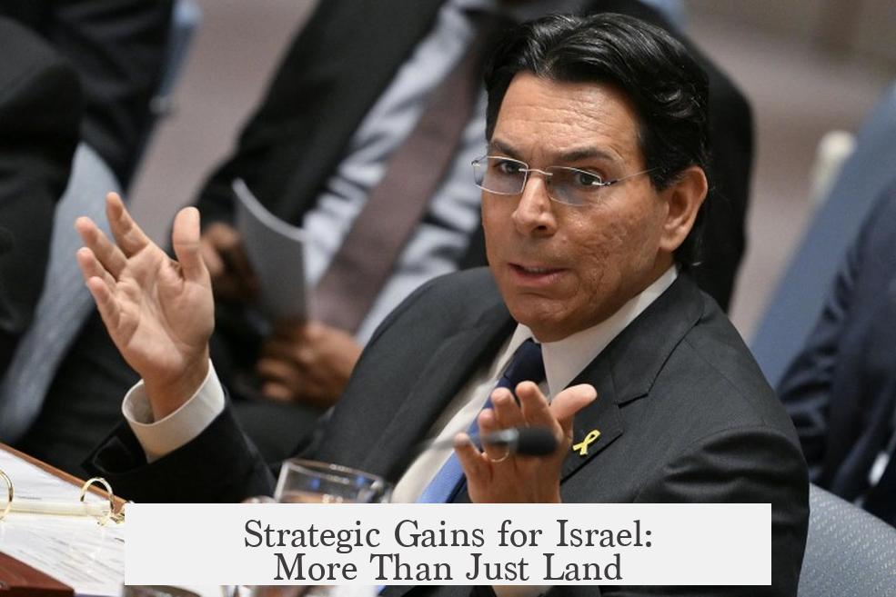 Strategic Gains for Israel: More Than Just Land