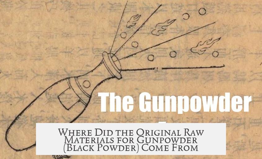 Where Did the Original Raw Materials for Gunpowder (Black Powder) Come From?