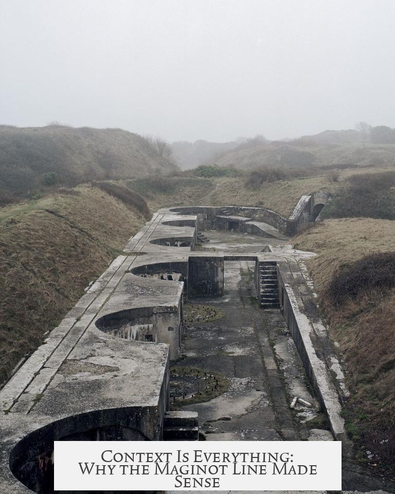 Context Is Everything: Why the Maginot Line Made Sense