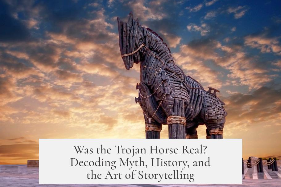 Was the Trojan Horse Real? Decoding Myth, History, and the Art of Storytelling