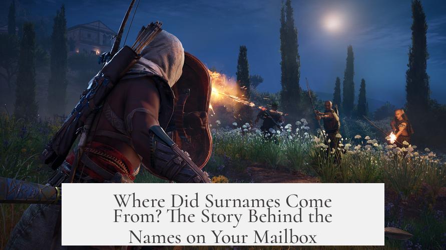 Where Did Surnames Come From? The Story Behind the Names on Your Mailbox