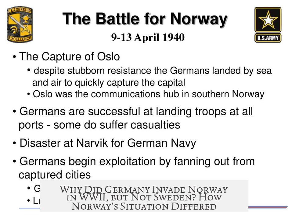 Why Did Germany Invade Norway in WWII, but Not Sweden? How Norway’s Situation Differed