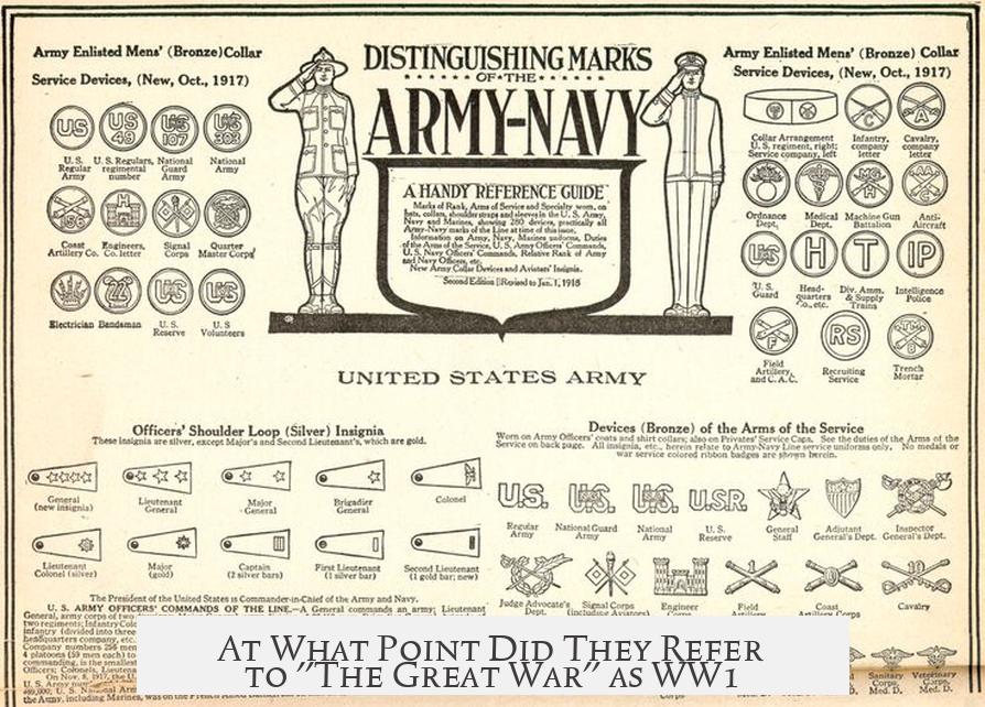 At What Point Did They Refer to "The Great War" as WW1?
