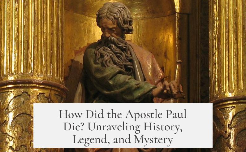 How Did the Apostle Paul Die? Unraveling History, Legend, and Mystery