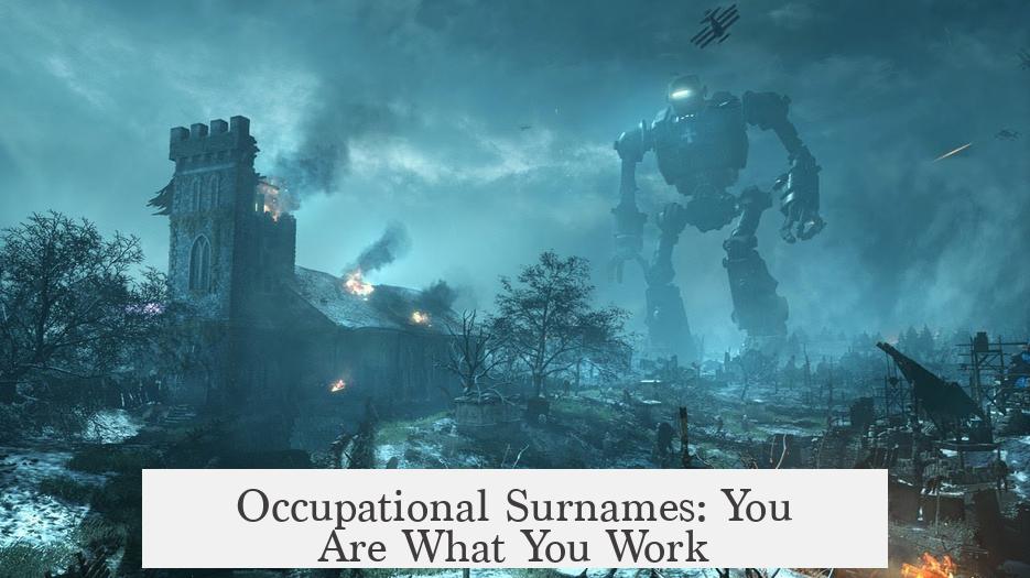Occupational Surnames: You Are What You Work