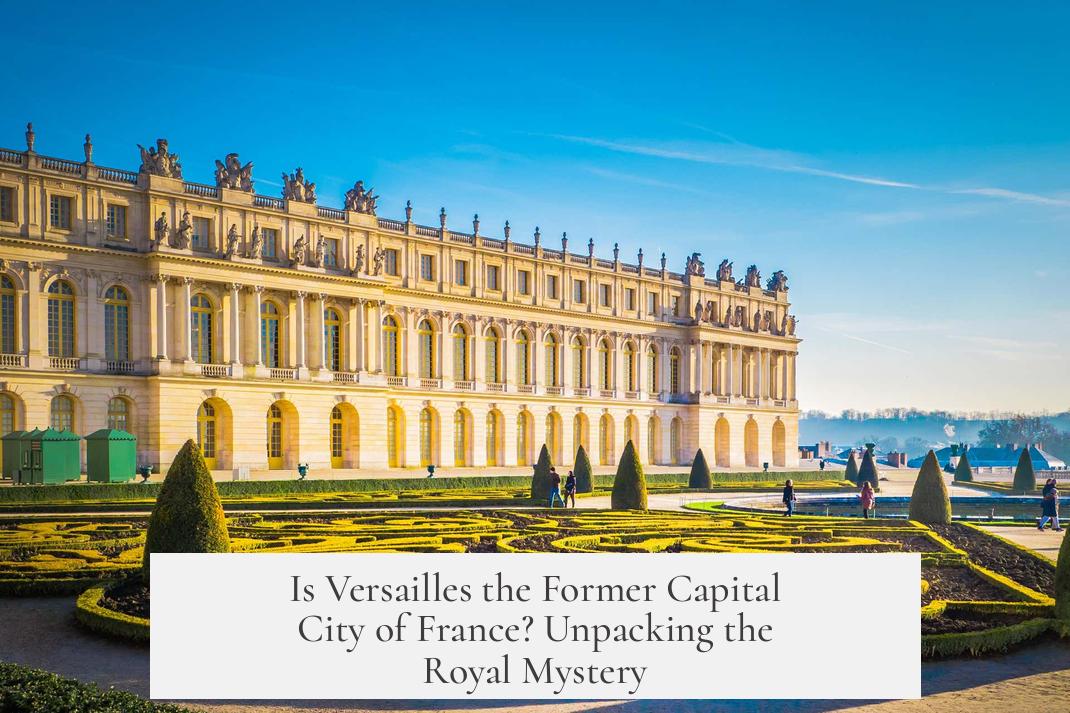 Is Versailles the Former Capital City of France? Unpacking the Royal Mystery